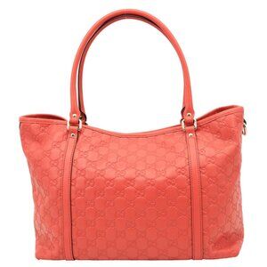 GUCCI Joy Medium GG Leather Tote Bag Red 265695